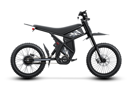 Black GT73 Pro electric motorbike with off-road tires and sleek frame design