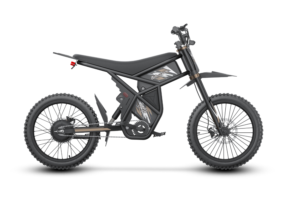 Gt73 GT73 Pro Electric Motorbike - 3000W 50 MPH Dual Battery Dirt eBike ...