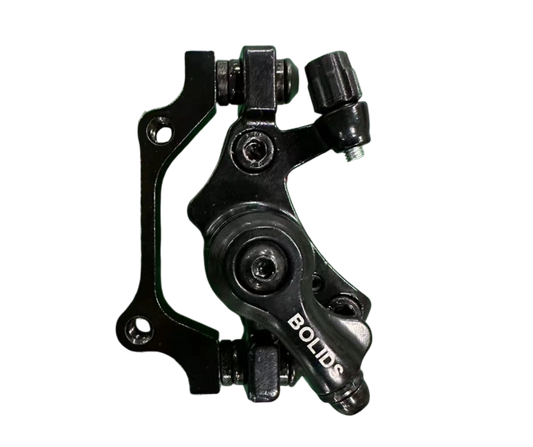 Hydraulic brake caliper close-up