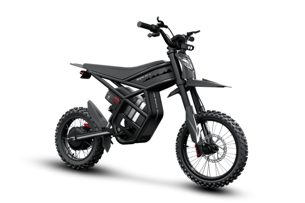 All-black GT54 Pro electric dirt bike style e-bike with off-road tires
