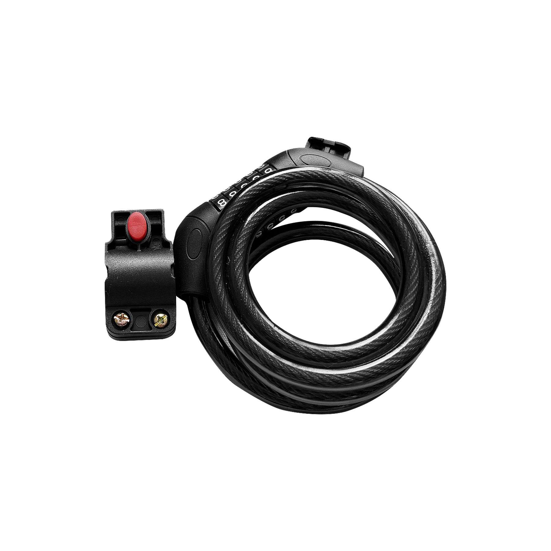 Ebike lock combination cable with mounting bracket for security and protection