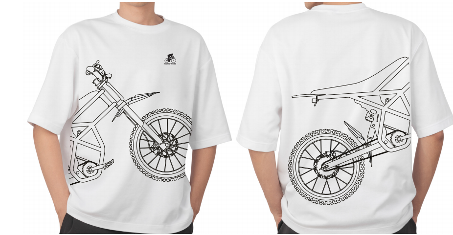Riding'times Short Sleeve T-Shirt – Black & White detail view